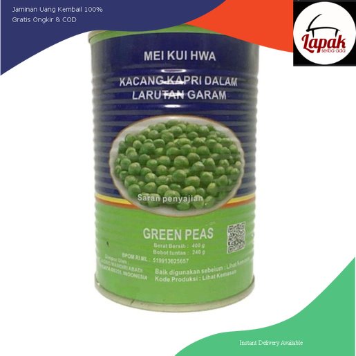 

kacang kapri / green peas / kacang polong kaleng 400gr