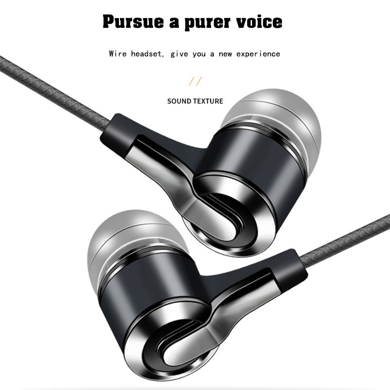 Headphone 3.5mm in-ear 1.2m Kontrol Kabel Headphone Olahraga Huawei Honor smart phone Headphone Kabel Dengan Mikrofon