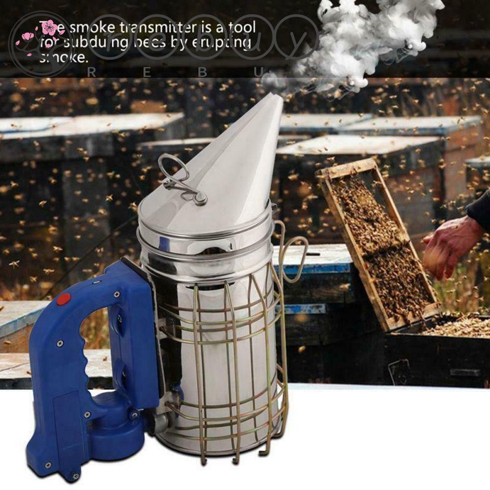 REBUY Durable Bee Smoker Beekeeper Electric Beekeeping Smoker Transmitter Stainless Steel Kit Electric Bees Apiculture Tool Smoke Machine/Multicolor