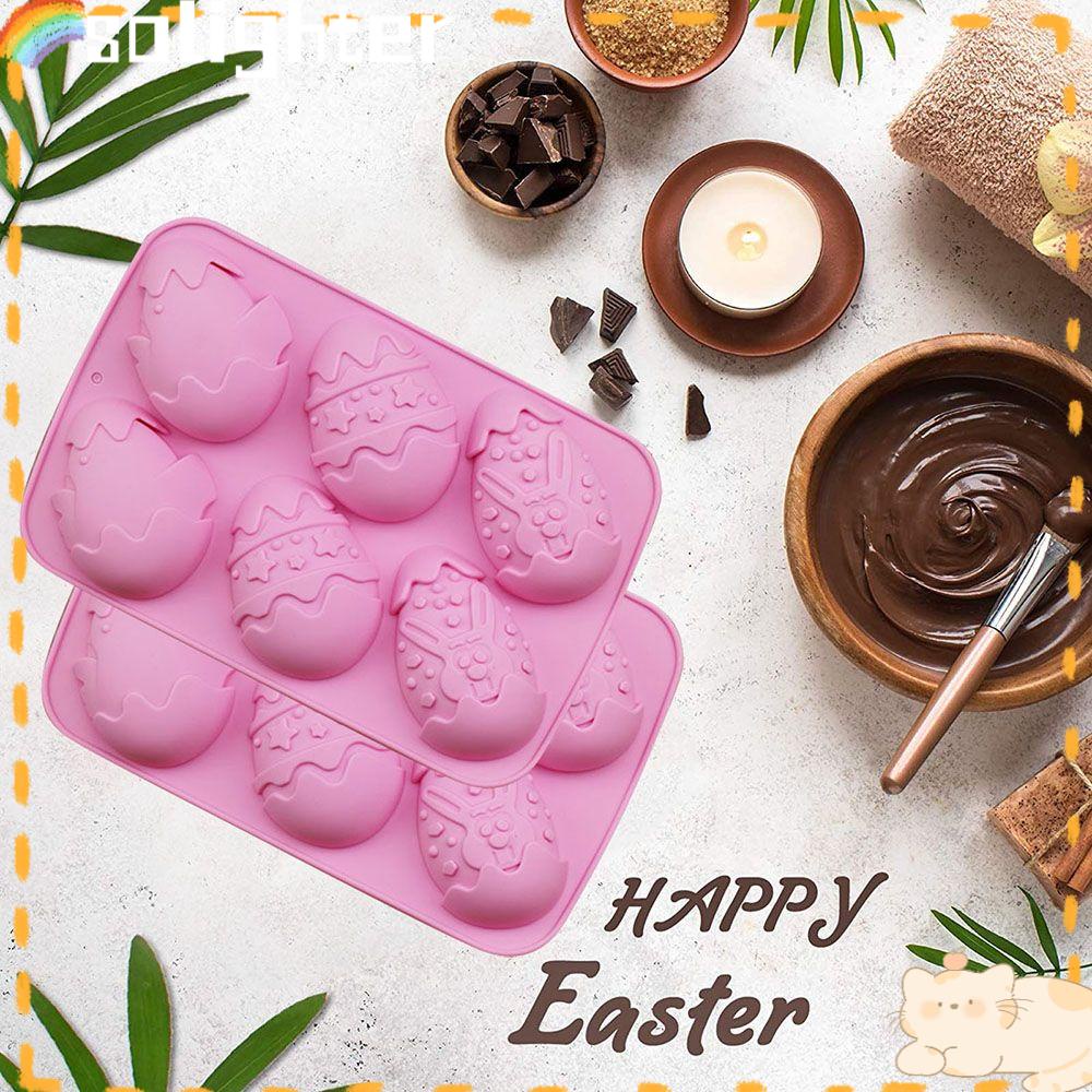 Solighter Easter Mold Rabbit Baking &amp; Pastry Tools Cetakan Silikon Happy Easter Kelinci Lucu