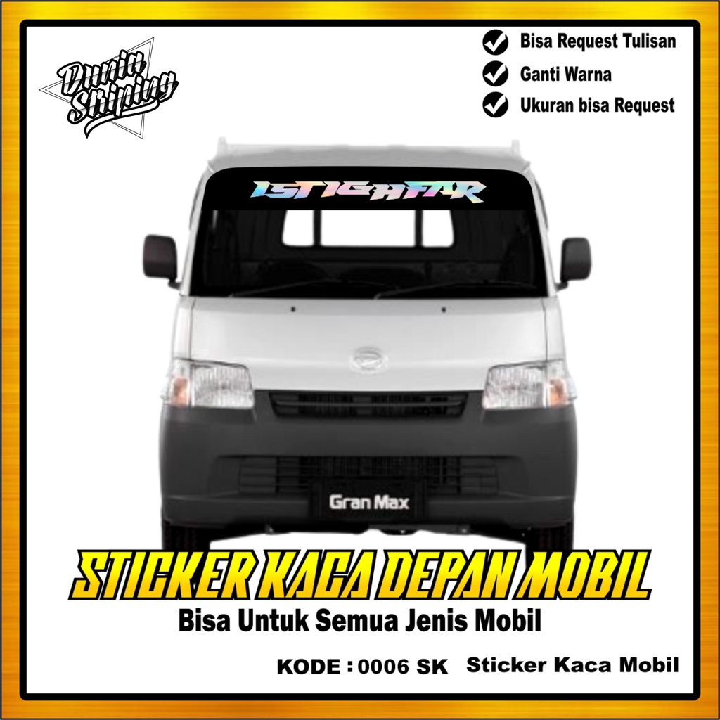 STIKER CUTING KACA DEPAN MOBIL/GRANDMAX