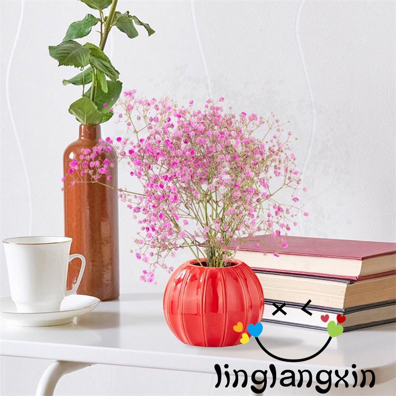 Llx-vas Keramik, Pumpkin Art Vase Dekorasi Rumah