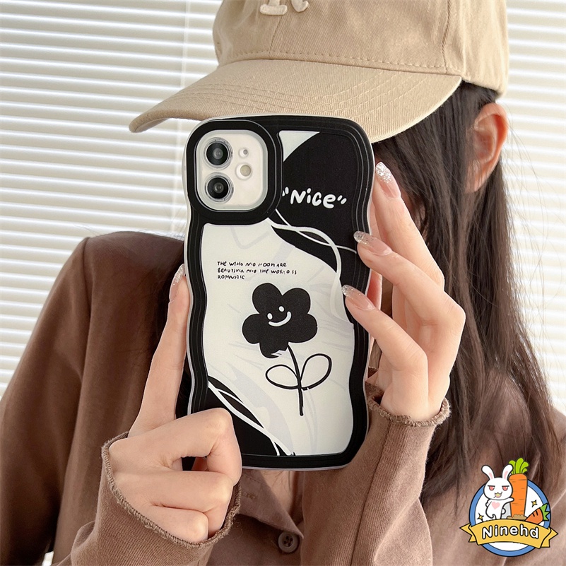 Casing Kompatibel Untuk iPhone14 13 12 11 Pro Max X Xr Xs Max8 7 6 6s Plus SE 2020 Fashion Butterfly Phone Case Anti-shock Anti Jatuh Perlindungan Lensa Wavy Edge Case Cover Pelindung