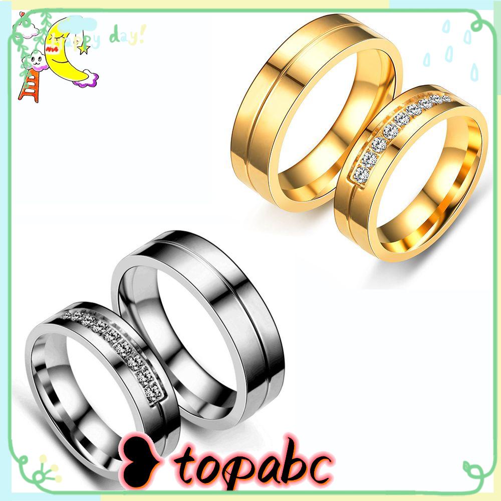 TOP Wedding Band Ring New Cubic Zirconia Golden Silver AAA CZ 18K Gold Plated