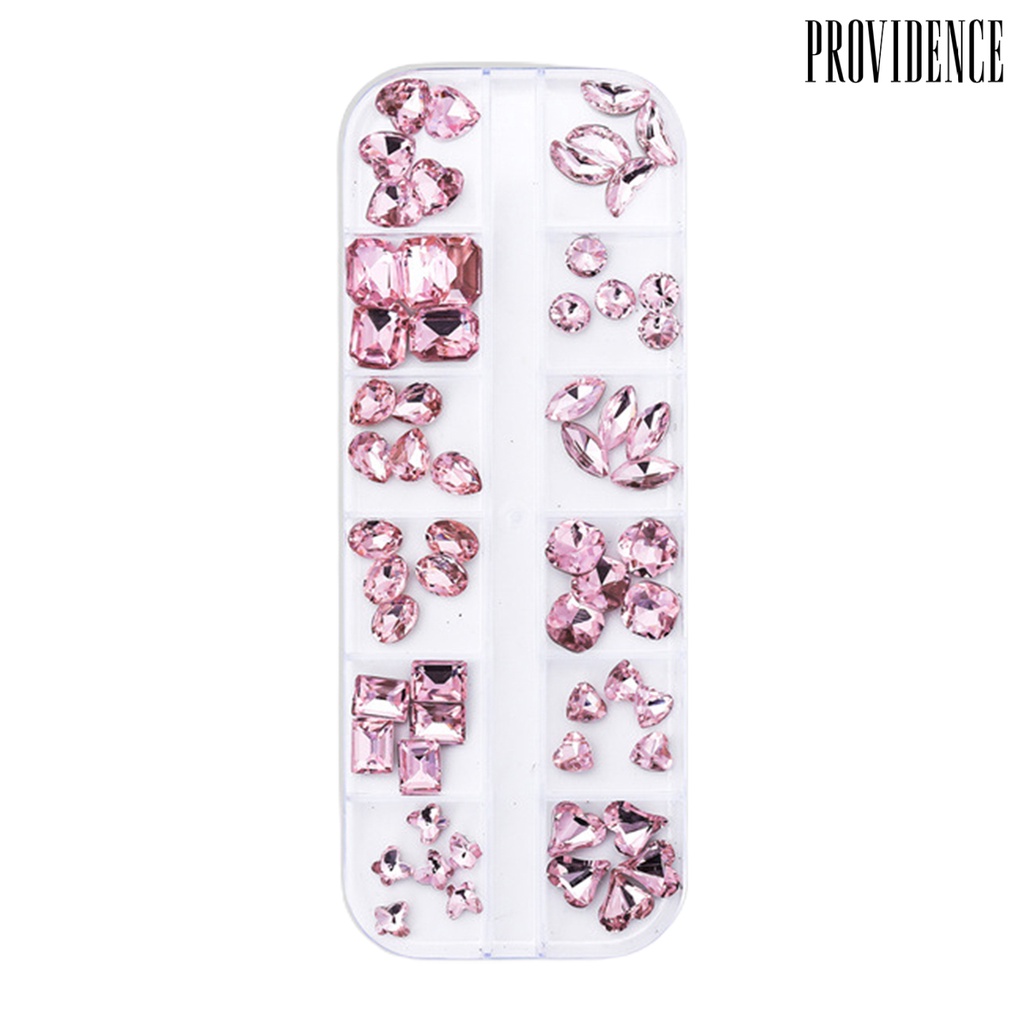 Providence 1kotak Manicure Decor Tiga Dimensi Indah Halus Mudah Diterapkan Bersinar DIY Mini Tajam Kuku Bawah Berlian Imitasi Aksesoris Toko Manikur