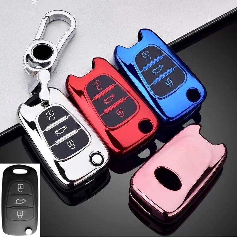 Untuk Kia Optima Sorento Niro Soul TPU 3tombol Mobil Remote Key Cover Penutup Key Fob Aksesori