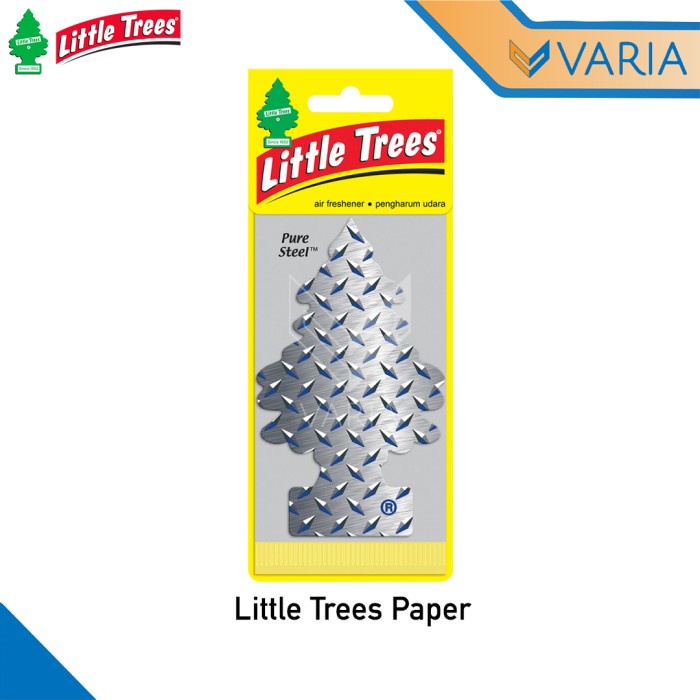 Little Trees Paper Pure Steel Parfum Pengharum Ruangan Mobil Gantung