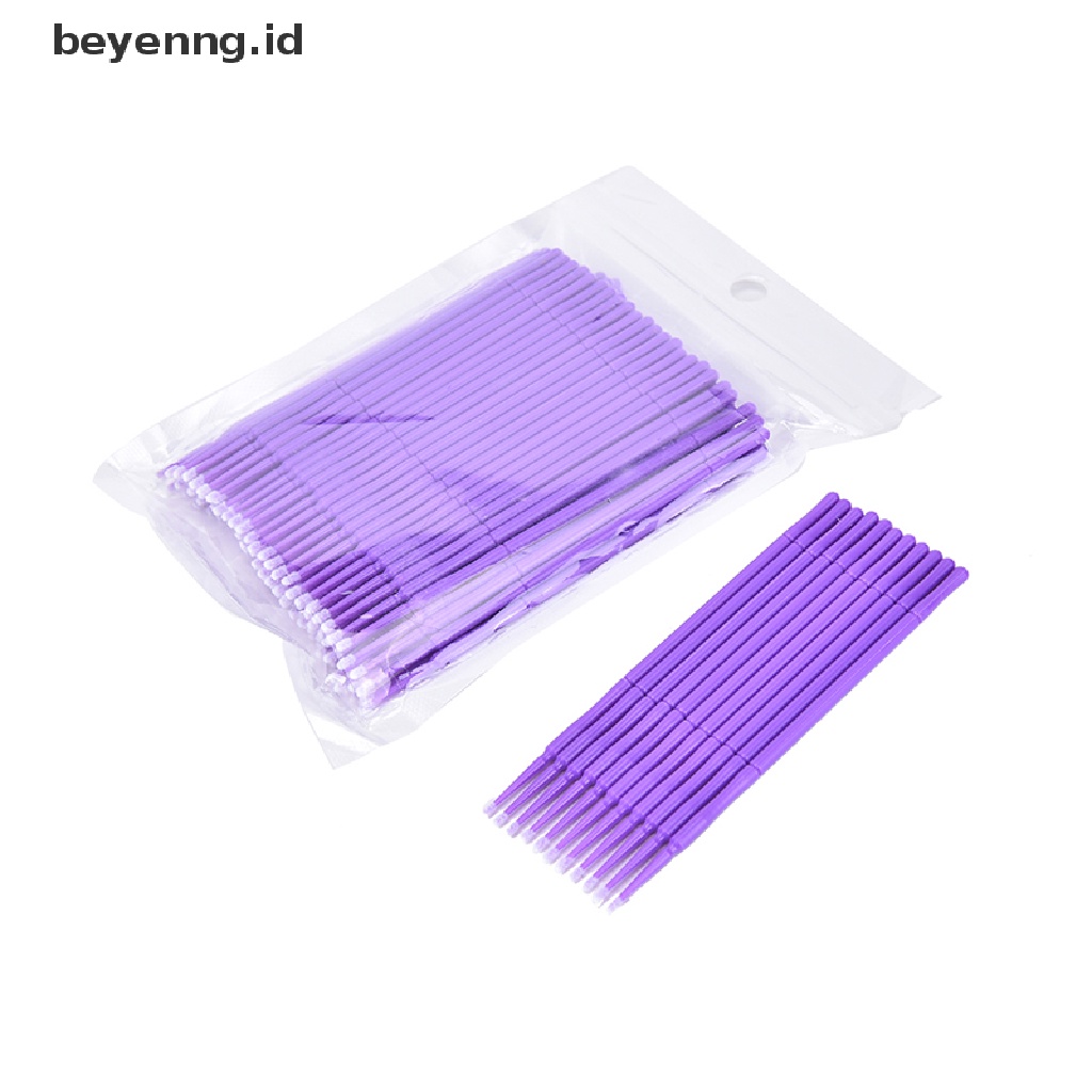 Beyen 100PCS Disposable Eyelash Extension Micro Brush Aplikators Maskara Wands Tools ID