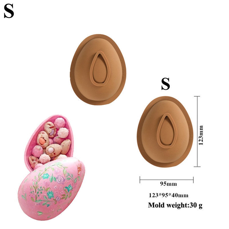 Produsen Ready Stock Egg Mousse Cetakan Kue Paskah Easter Egg French Dessert Chocolate Mold DIY