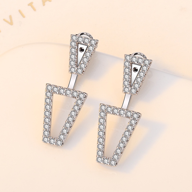 Simple Temperament Earrings 925 Silver Needle European and American Cold Wind Round Earrings Korean Fashion Temperament Earrings SWEET HEART JEWELRY