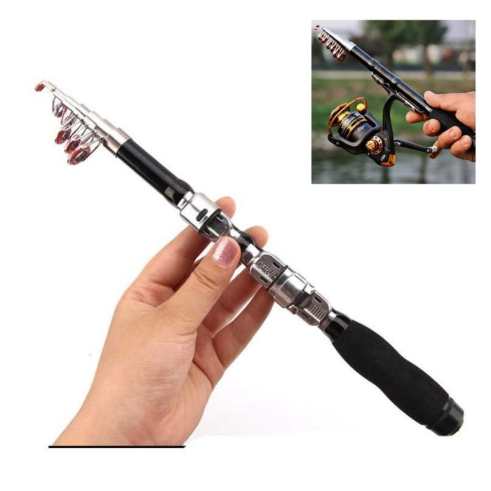 Joran Pancing Mini Portable Fishing Antena Tescopic Profesional ZH 25