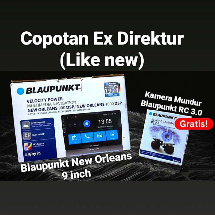 Blaupunkt New Orleans 9 inch Head unit Android Ex Copotan Free kamera mundur RC 3.0