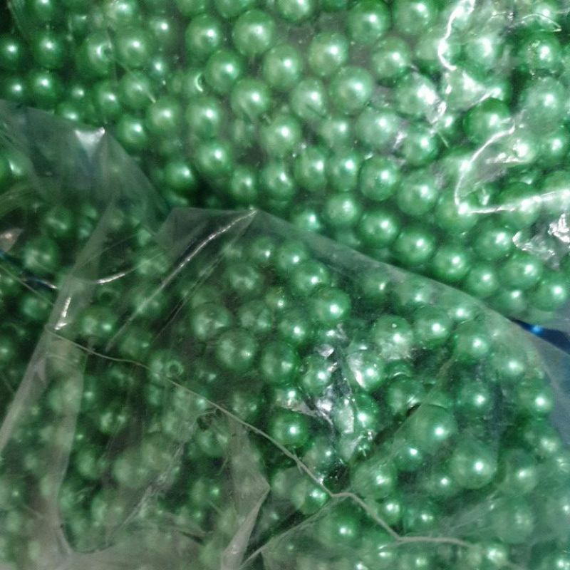 MUTIARA SINTETIS BERAT MUTIARA JAHIT 8 MM PER PACK BESAR (15 KALUNG) KUALITAS BAGUS KILAU