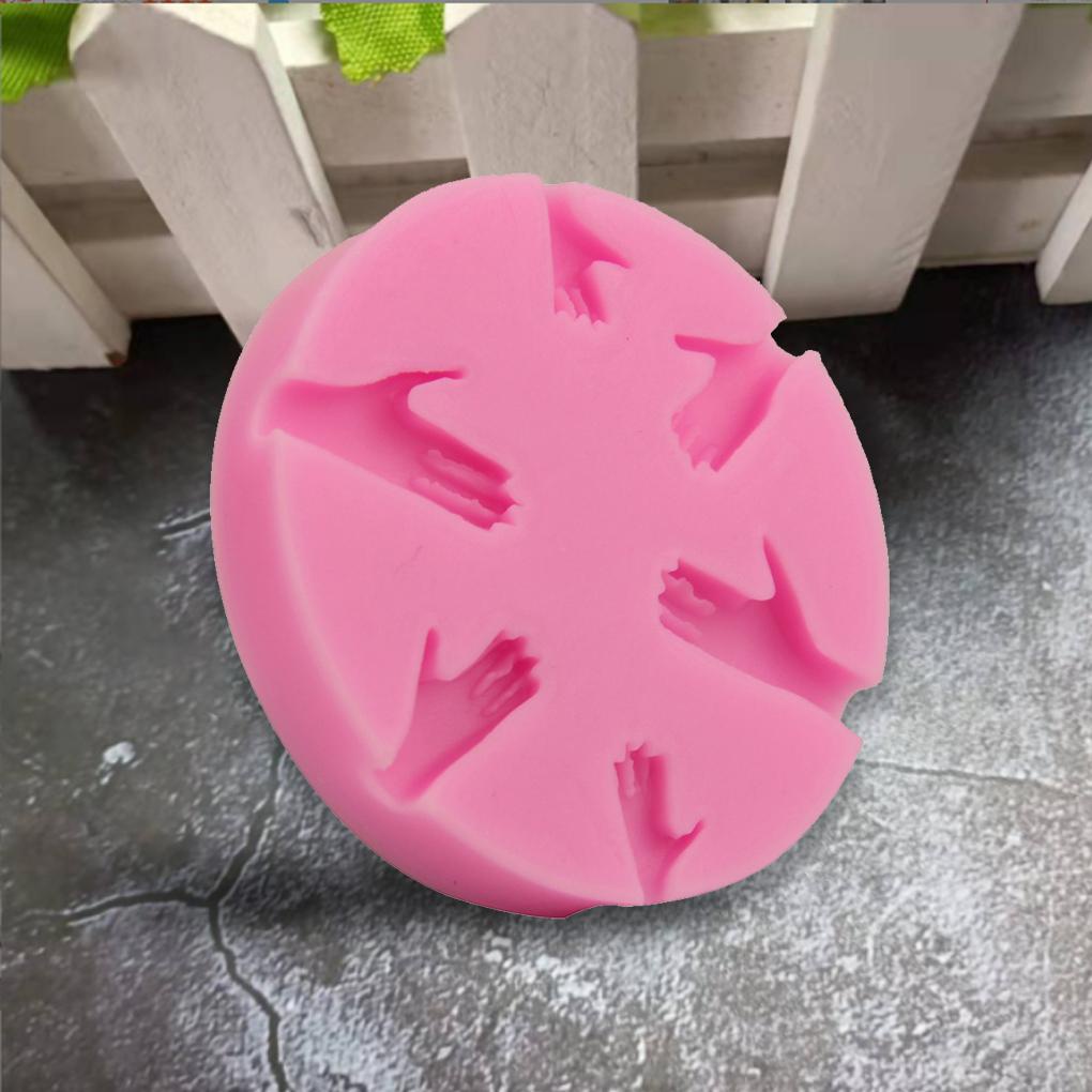 Cetakan Fondant Tangan Silikon Dekorasi Kue Alat Baking Polymer Gumpaste Party Shower Handicraft Decoration Moulds