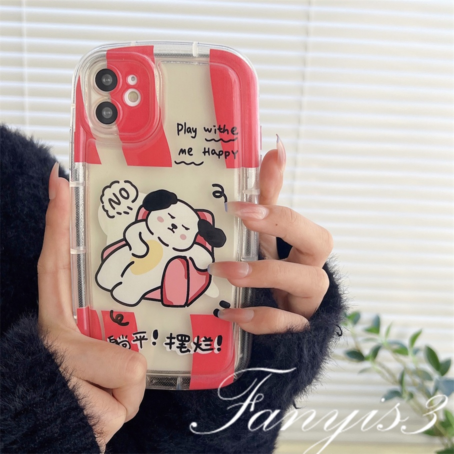 OPPO A78 A17 A17k A77 A77s A57 A76 A96 A16 A16s A16k A15 A15s A54 A74 A95 A94 A93 A53 A5 A9 2020 A3s A5s A7 A12 A12e A52 A92 Reno 8T 5 F11 Lie Flat Dog Phone Case Bening TPU Lembut Sarung