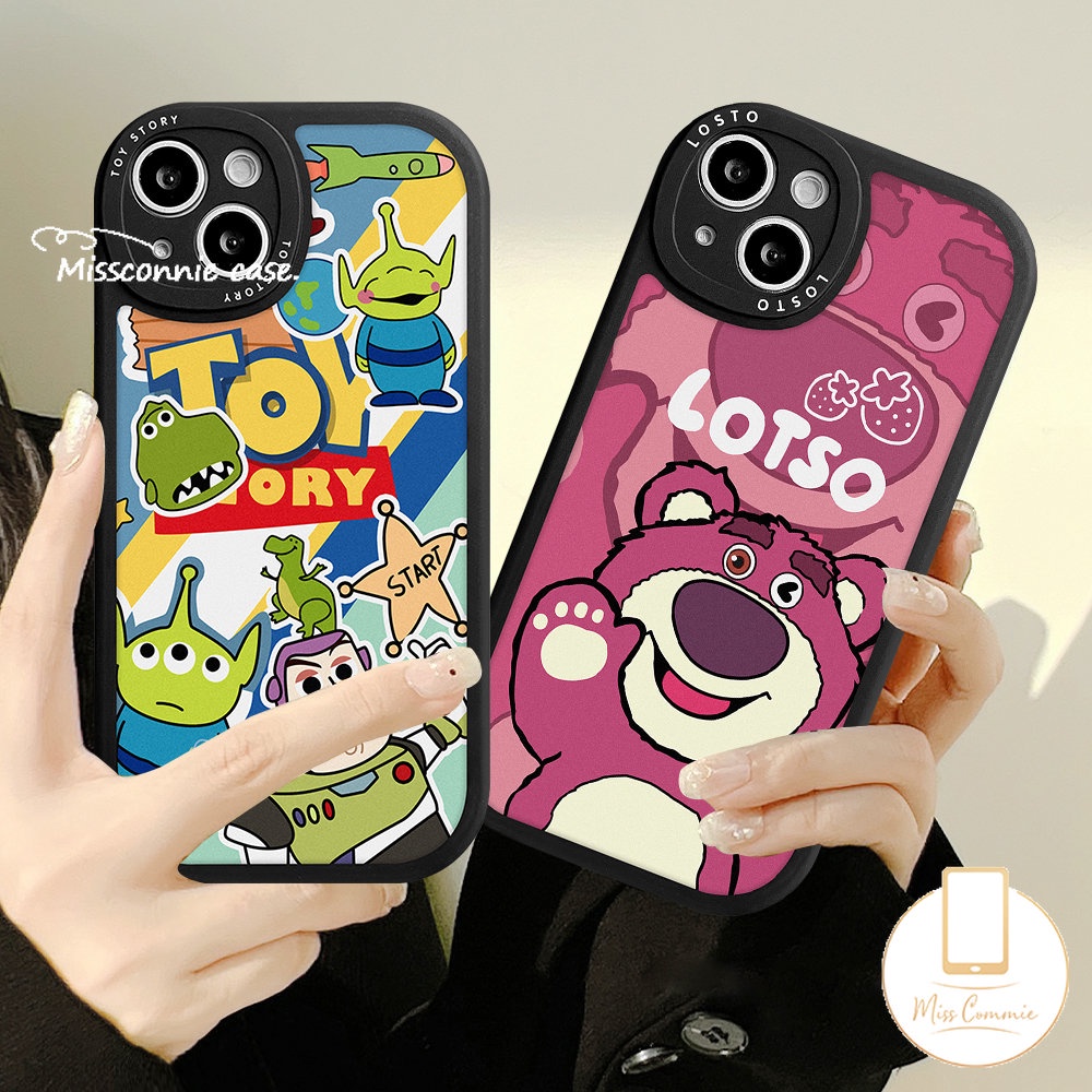 Kartun Buzz Lightyear Alien Case Infinix Hot10 9 11 Play Hot 10s 10T 11s Hot 10 Lite Note8 Infinix Smart5 6 Ins Kartun Lucu Toy Story Cute Strawberry Bear Soft Cover