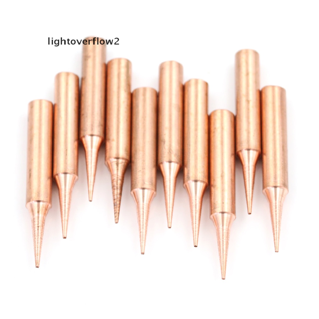 [lightoverflow2] 10Pcs/Lot 900M-T-I Soldering Tips Pure Copper Low Temperature Soldering Iron [ID]