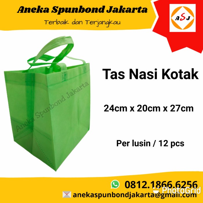 

⭐BISA COD⭐ Tas nasi kotak/Tas spunbond box/Tas spunbond kotak/Goodie Bag