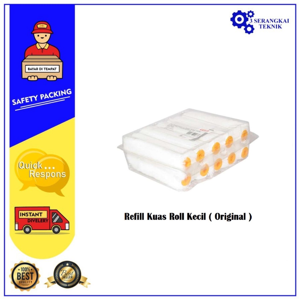 FIA Refill Bulu Kuas Roll 4 inch - Isi Ulang Roller Kecil ( ORIGINAL )