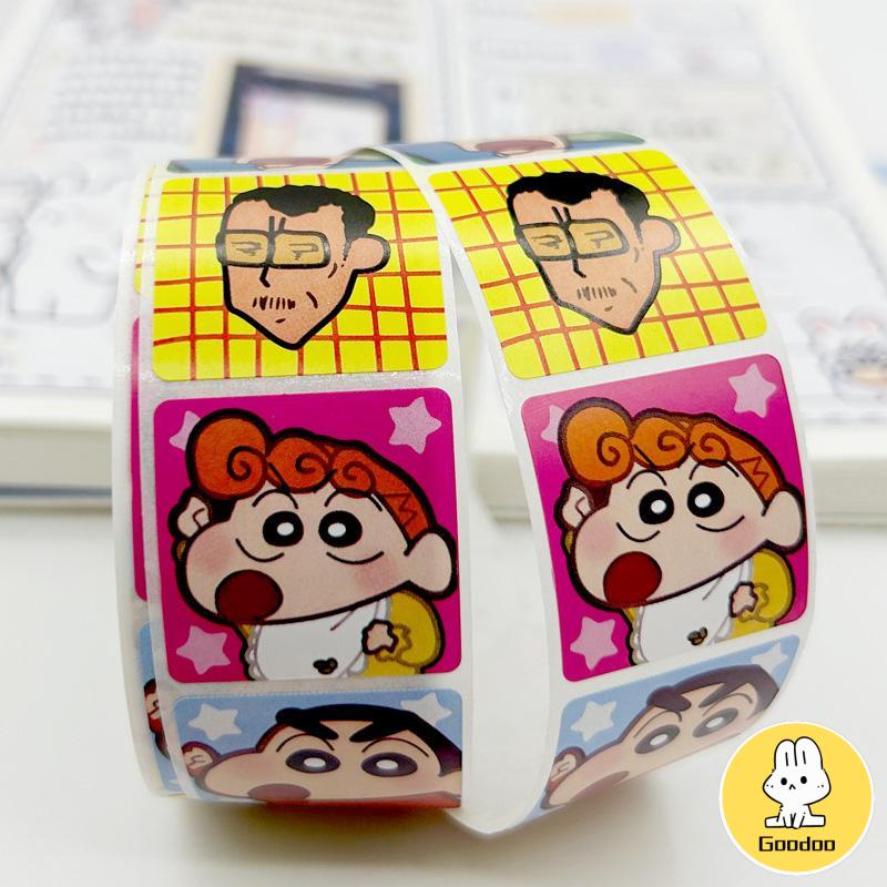 Kartun Lucu Bahan Scrapbook Sticker Melody Crayon Shin-chan Line Dog DIY Stiker Dekoratif -Doo