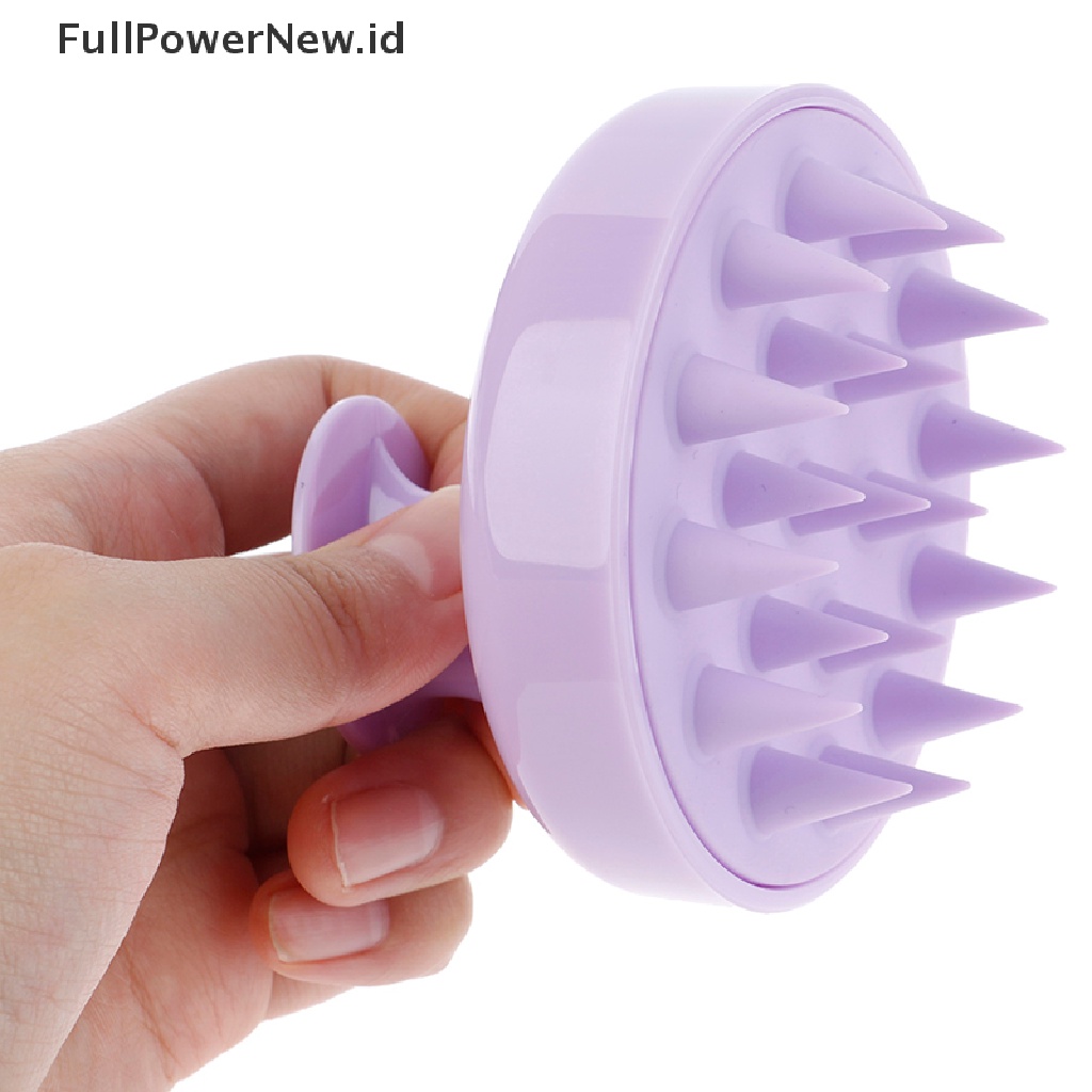 Power Sisir Cuci Rambut Sikat Pijat Kepala Silikon Pijat Kulit Kepala Shower Bath Brush ID