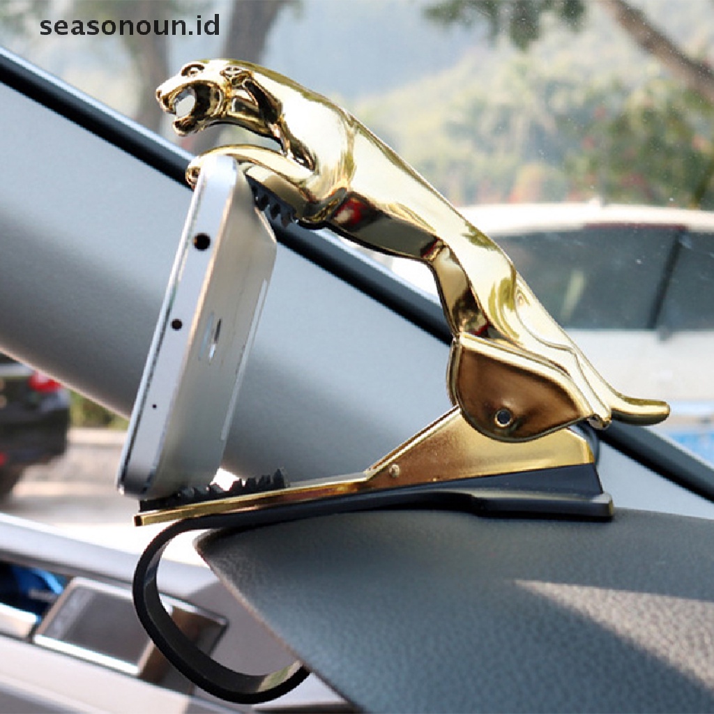 Seasonoun 1Pc Dudukan Ponsel Mobil Cheetah Keren Central Control Dashboard Phone GPS Stand.