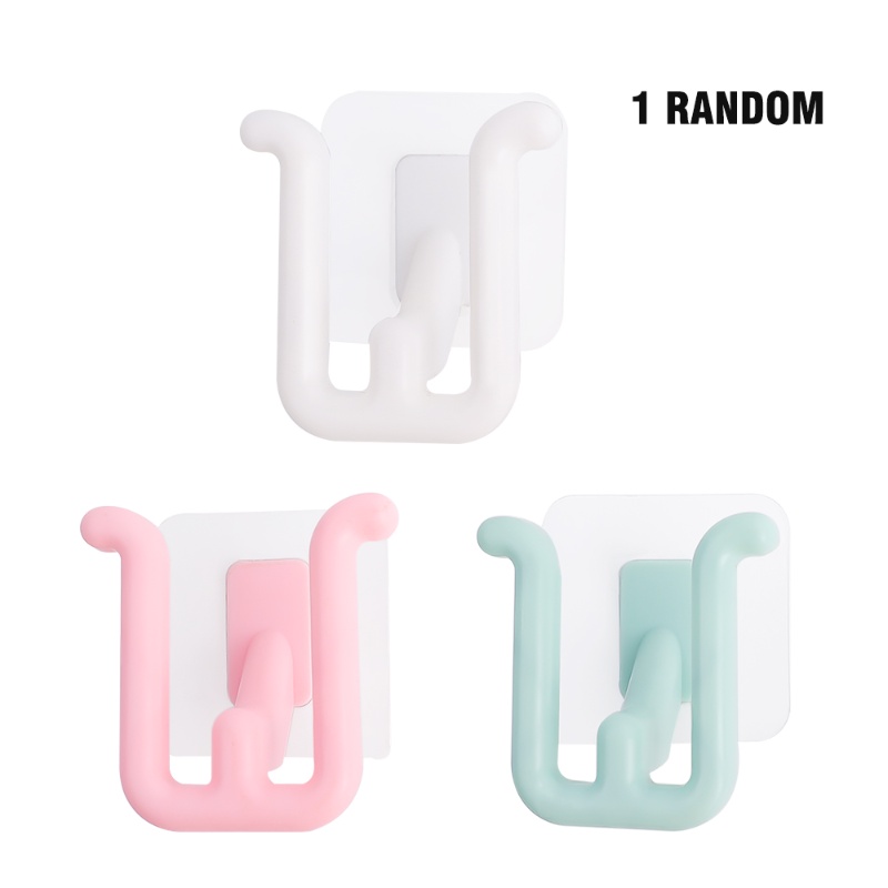 Rak Sandal Kamar Mandi/Rak Sepatu Tempel Dinding/Tempat Penyimpanan Toilet Bebas Pukulan Hook Slipper Hanger Organizer