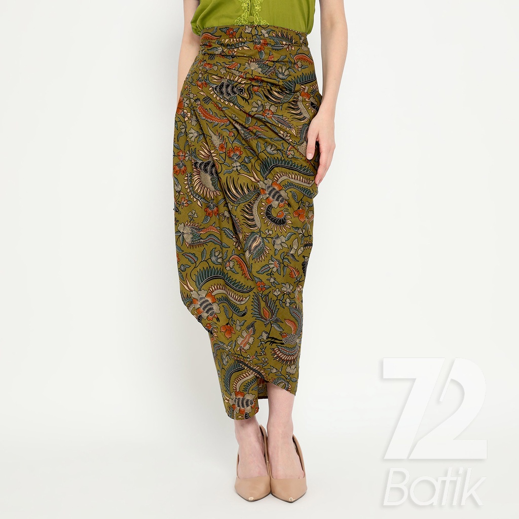 ROK BATIK SPAN Jena Skirt Lilit Kebaya Instan Modern Wanita Motif Burung Duri Warna Hijau 723193 Cap 72 - Rok Batik Lilit Bawahan Skirt Kamen Kebaya Songket Batik Panjang Plisket Span Instan Jadi Bali Lembaran Premium Modern Untuk Wanita Kondangan