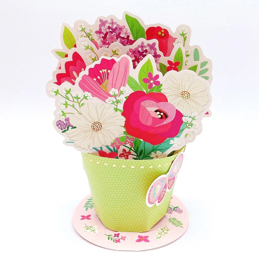 Buket Pop Up Nanas Untuk Ulang Tahun Tropical Bloom Rose Sunflower Happy Mother's Day