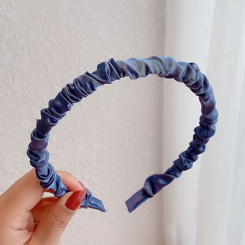 Bando Gadis Lipit Headband Warna Solid Headband Hairpin Hairband Hutan Aksesoris Rambut Bulang Perempuan Bandana Hair Accessories Hairband  Wanita Korea