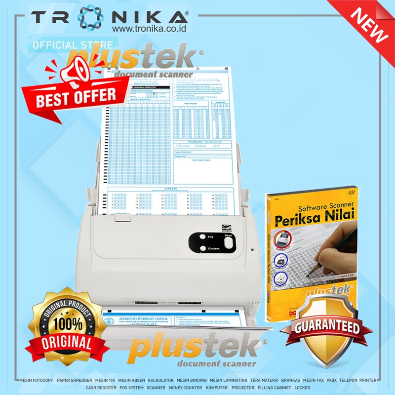 SCANNER PERIKSA NILAI LJK PLUSTEK SmartOffice PS283 Automatic Document Feeder (ADF)