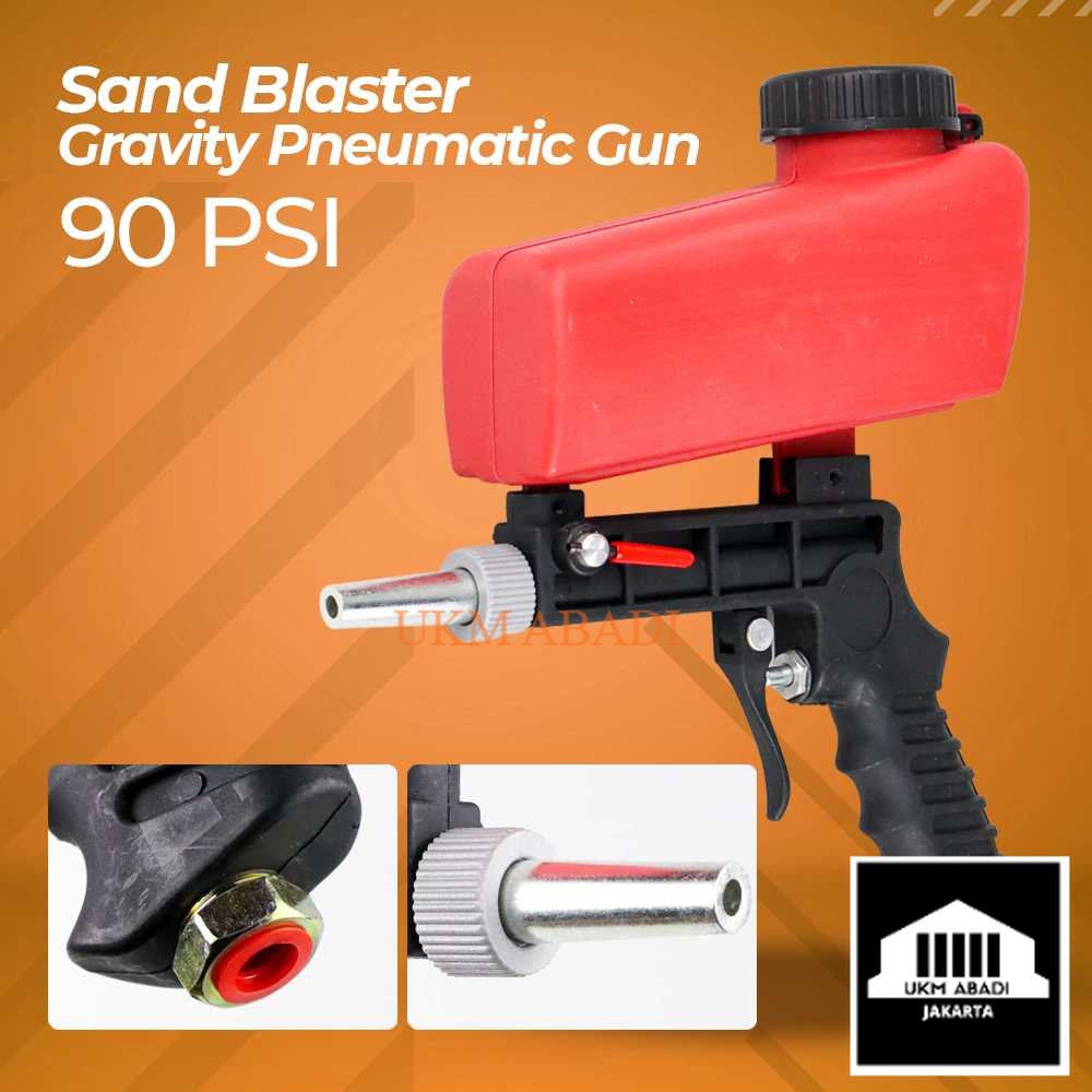 Mesin Sand Blaster Gravity Pneumatic Gun 90 PSI Penghilang Karat AS118