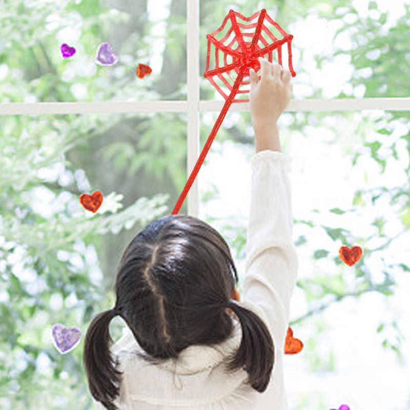 1pc Warna Acak Elastis Stretchable Spider Web Sticky Wall Toy/TRP Lembut Menarik Membuang Keluar Mainan Bertabur/Mainan Anak Penghilang Stress Masa Kini