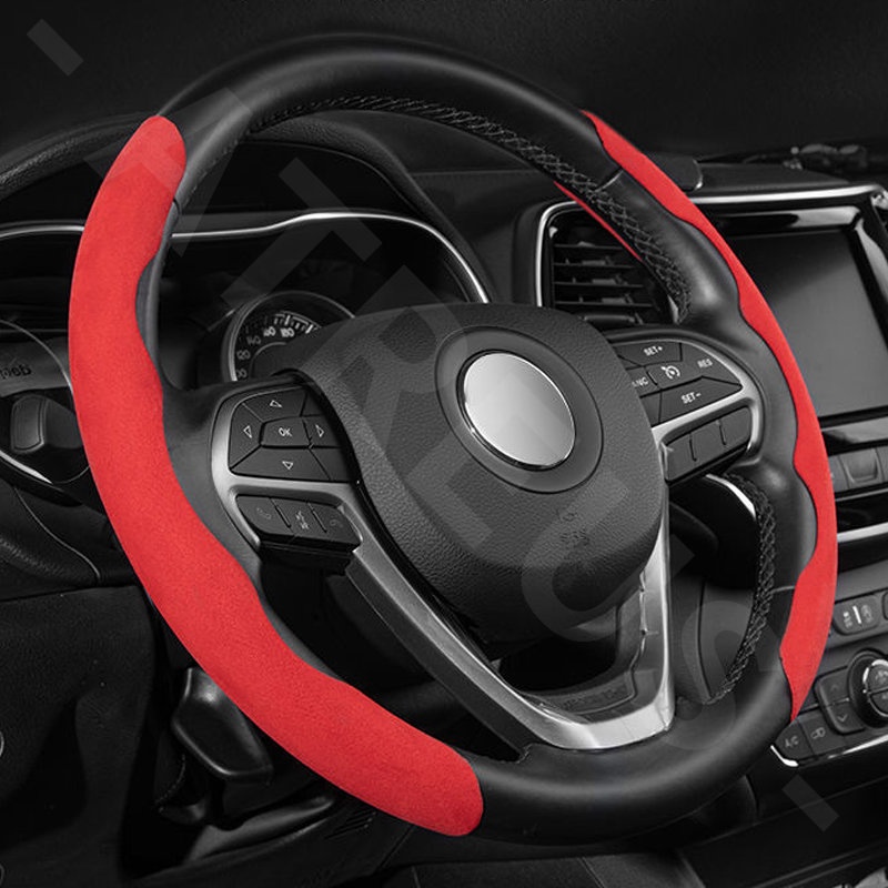 Cover Pelindung Setir Mobil Renault Sport Steering Wheel Cover Anti Slip Serap Keringat Untuk Clio Fluence Duster Megane2 Sandero Kwid Logan Captur Scenic