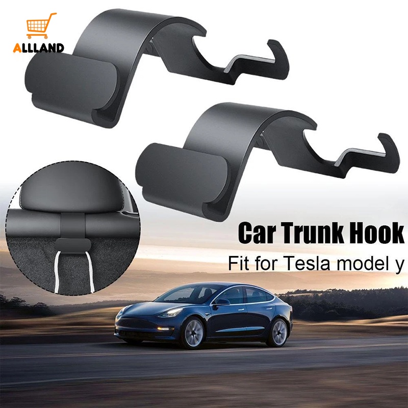 2pcs/set Kreatif Jok Mobil Dipasang ABS Kait Untuk Tesla Model Y/Kualitas Kuat Beban Bantalan Kait Bagasi Otomotif/Penyimpanan Tas Serba Serbi Kendaraan Rak Gantung