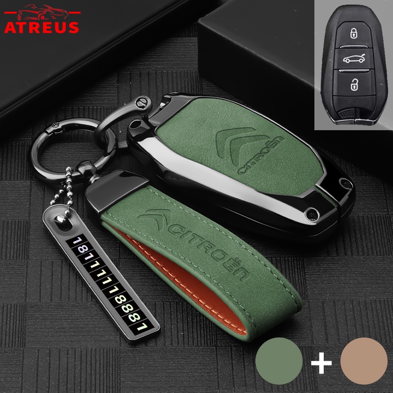 Citroen Zinc Alloy Kulit Case Kunci Mobil Full Wrap Cover Smart Key Protector Untuk Citroen c3 c4 c5