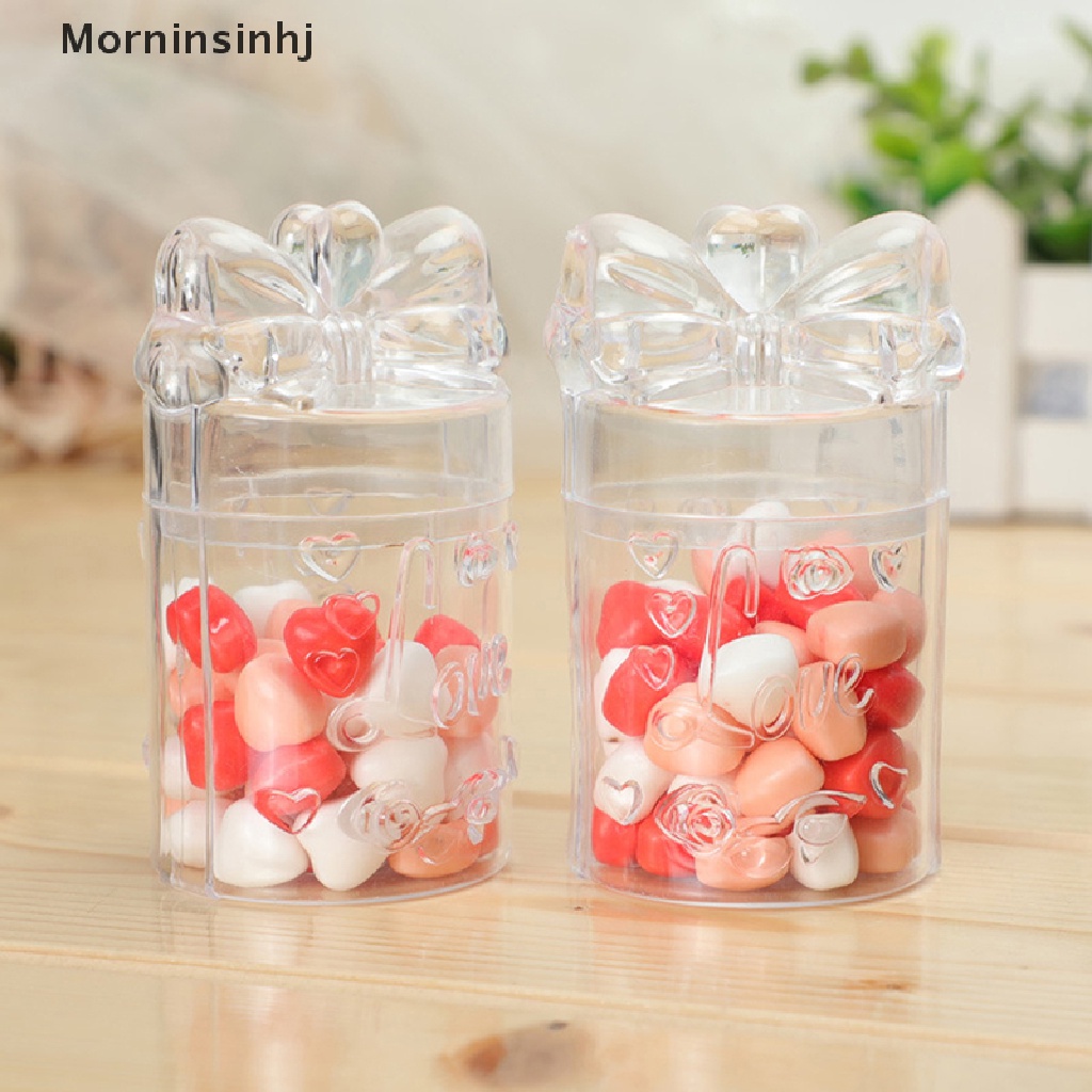 Mornin Kotak Permen Transparan Plastik Dengan Tutup Candy Gift Packaging Jewelry Candy Storage Box Hadiah Sovenir Pernikahan Party Box Container Dekorasi Rumah id