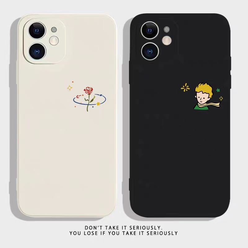 IPHONE Ins Pola Pangeran Kecil Cocok Untuk Iphone14 14pro 14plus 13 13pro 13prm iPhone12 7Plus 8Plus Xr XS 13 Pro Max Empat Sudut Casing Ponsel Tahan Guncangan