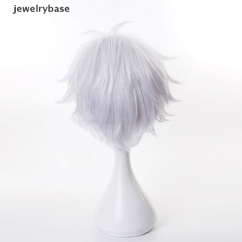 [jewelrybase] Wig Rambut Pendek Anime Jujutsu Kaisen Gojo Satoru Cosplay Wig Untuk Hadiah Pesta Butik