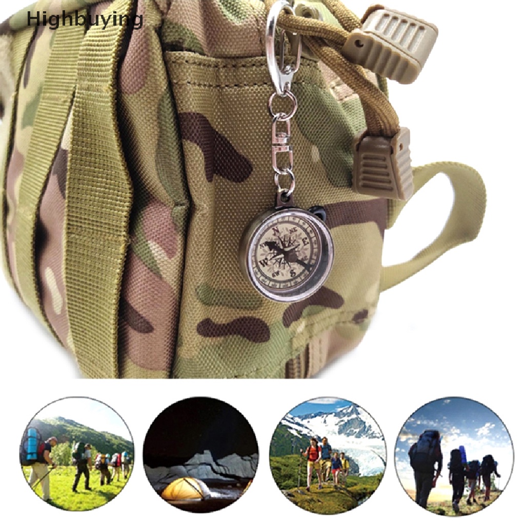 Hbid Vintage Zinc Alloy Gantungan Kunci Kompas Liontin Backpacking Survival Keychain Portable Hiking Compass Traveling Handheld Compass Dengan Keyring Glory