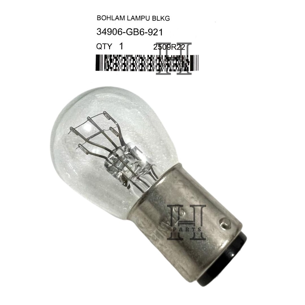 BOHLAM LAMPU BELAKANG BULB TAILLIGHT ALL HONDA MATIK BEBEK SPORT 34906-GB6-921 ASLI ORIGINAL AHM HGP