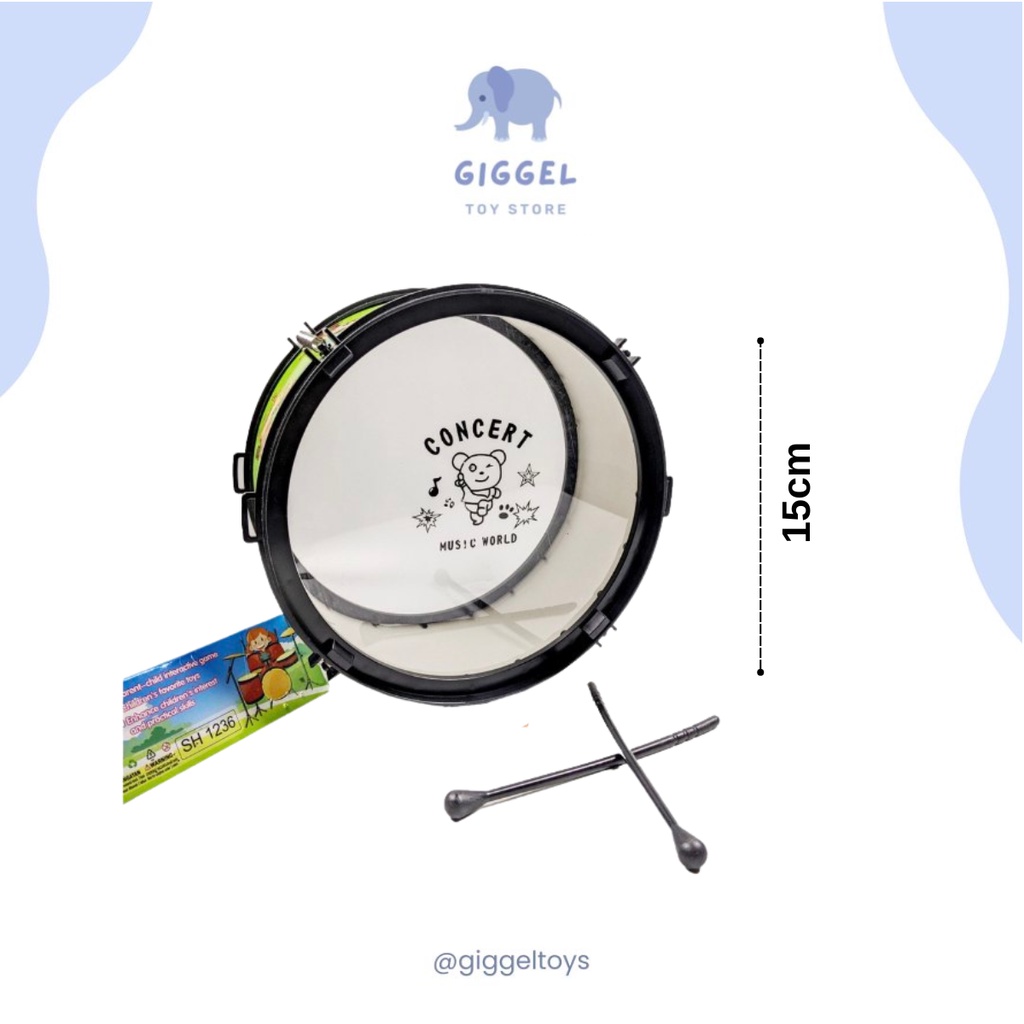 [ Giggel ] Mainan Anak Little Band Drum / Alat Musik  Drum Single Mini