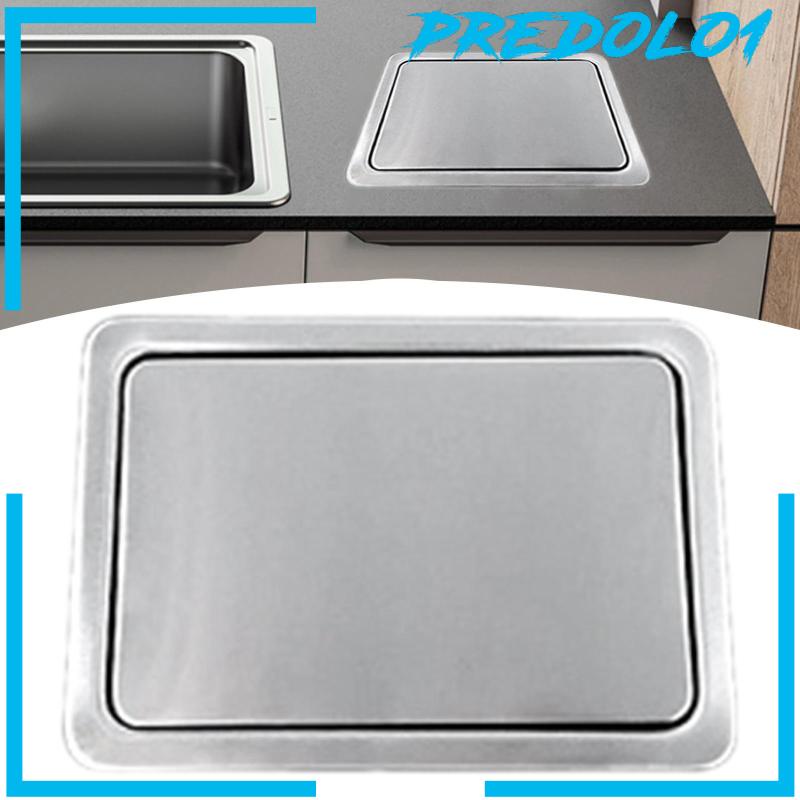 [Predolo1] Penutup Tempat Sampah Tutup Flap Lid Flip Built Stainless Steel Balance Untuk Outdoor