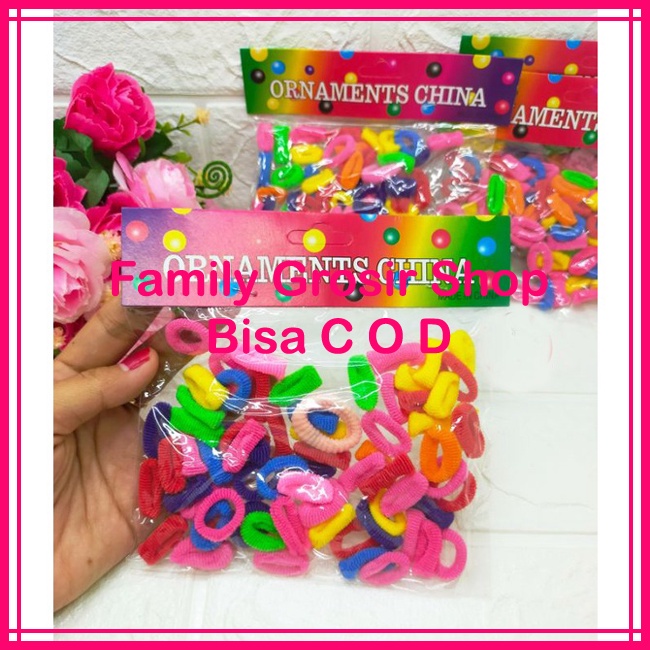 Ikat Rambut Kain Ornaments isi 50 pcs