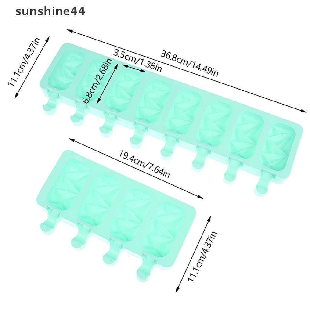 Sunshine Cetakan Es Loli Bentuk Berlian DIY Coklat Pastry Silicone Mold Ice Cream Maker ID