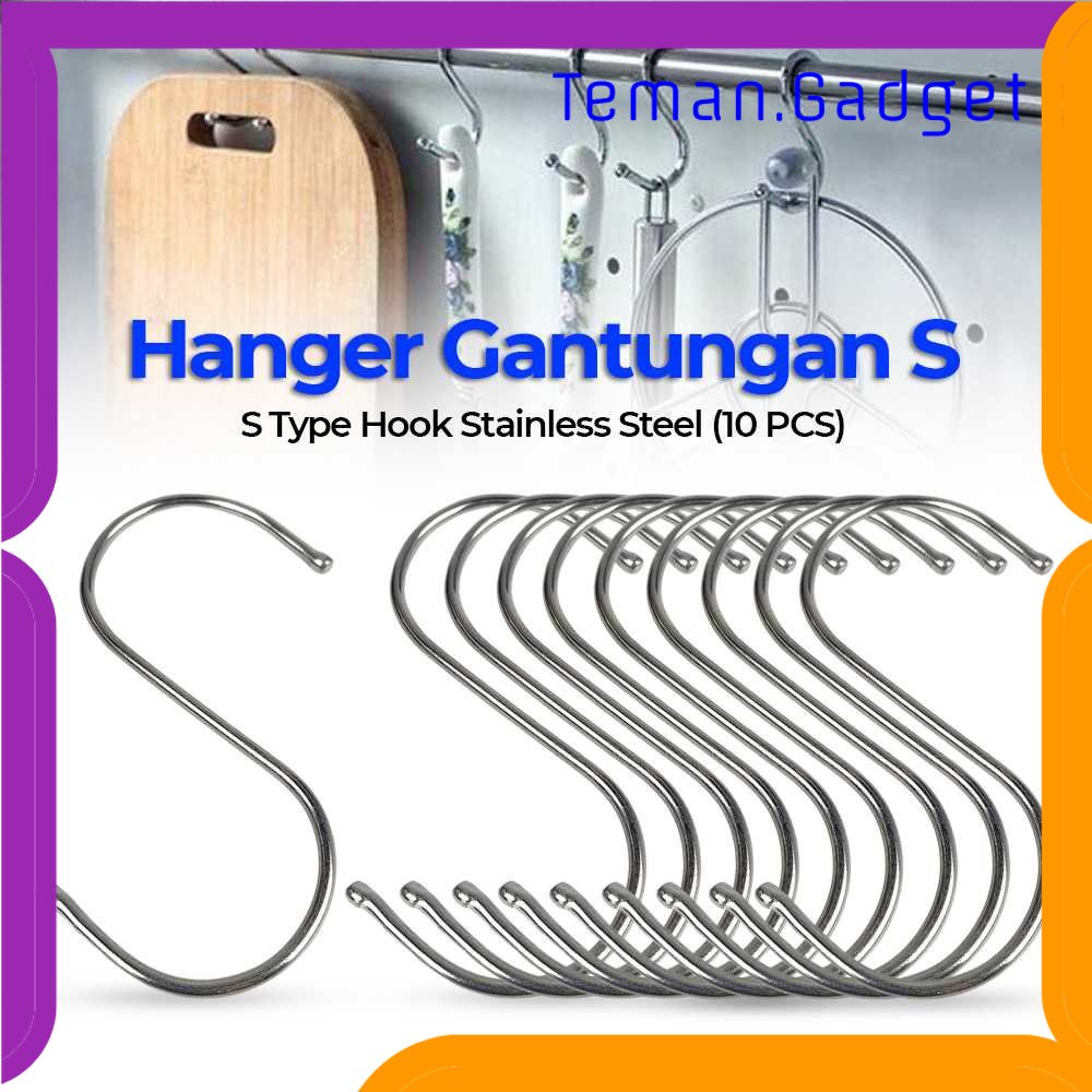 TG - ART Hanger Gantungan S Type Hook Stainless Steel 10 PCS - M127