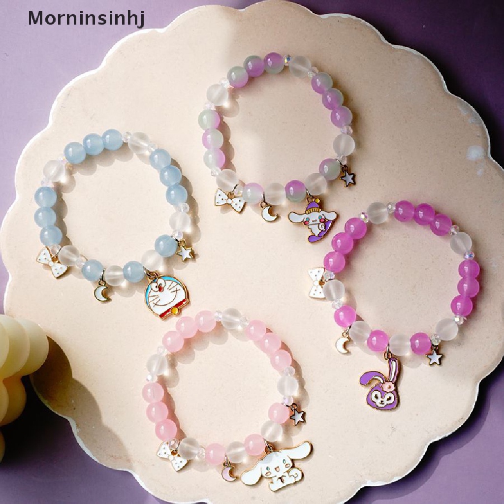 Mornin Versi Korea Dari Gelang Kristal Kalsedon Ungu Warna-Warni Baru Untuk Wanita Bunga Kelinci Lucu Kecil Segar ladies jewelry id