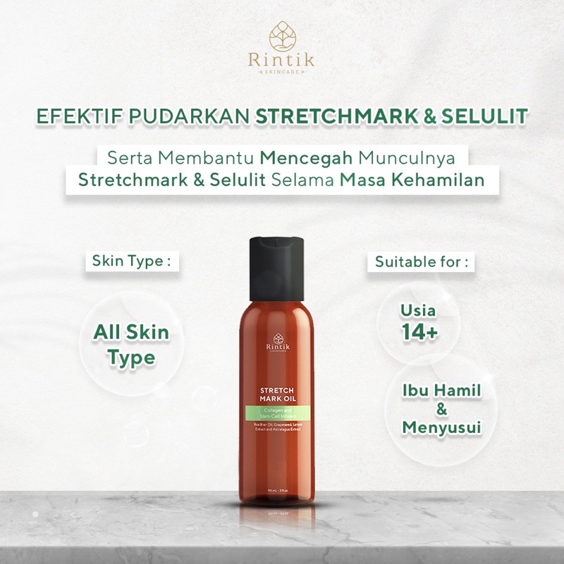 READY STOK‼️ Stretch Mark Selulit Oil By Rintik Skincare Penghilang Pemudar Stretch Mark