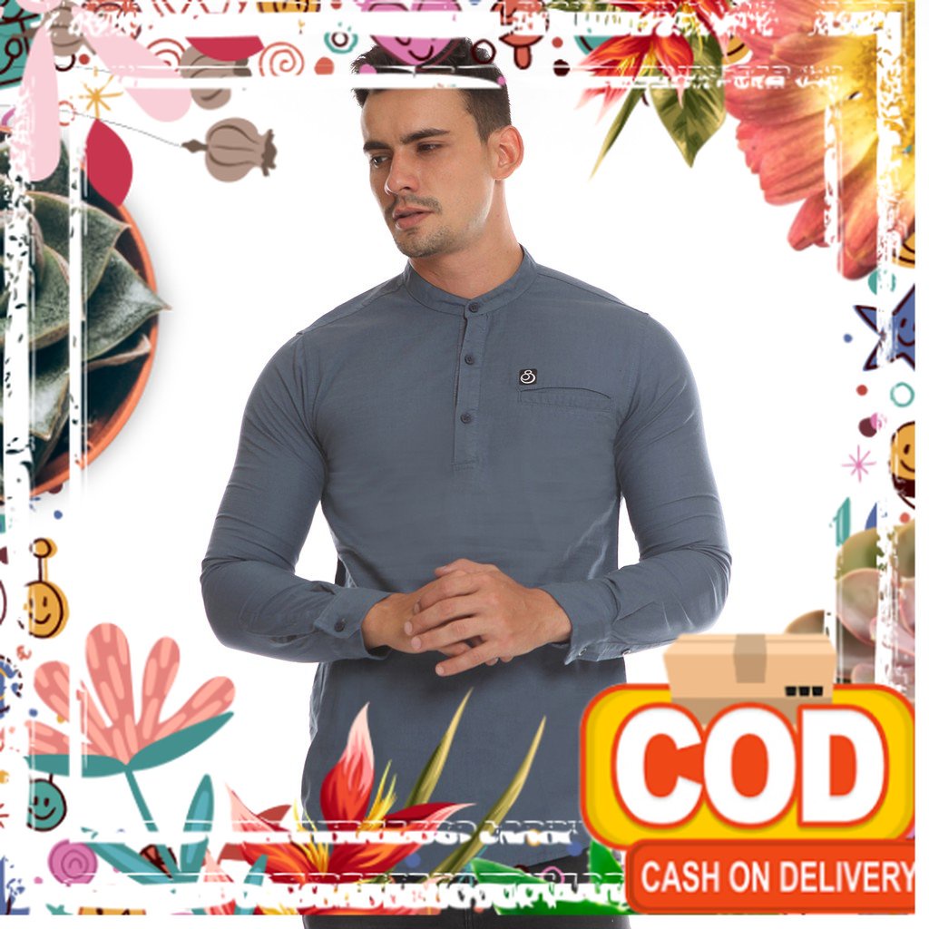 Juice Ematic Kemeja Pria Lengan Panjang Biru MURPHY 2  MSHL14603-BLU Planet Surf