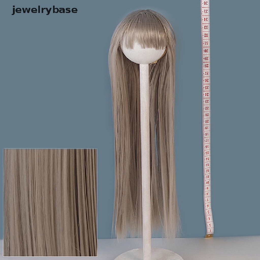 [jewelrybase] 1per6boneka 16.5-17.5CM Lingkar Kepala Rambut Panjang Boneka Wig Aksesoris Rambut Mainan Butik